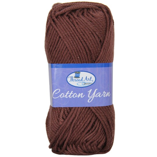 Threadart 100% Pure Cotton Crochet Yarn Size 4 | 50 gram Skeins | Worsted Medium | 85 yds per Skein | 30 Colors Available | Singles, 3 Packs, 6 Packs
